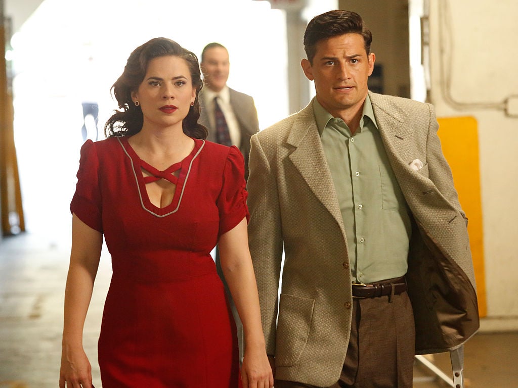 Hayley Atwell and Enver Gjokaj in 'Agent Carter'