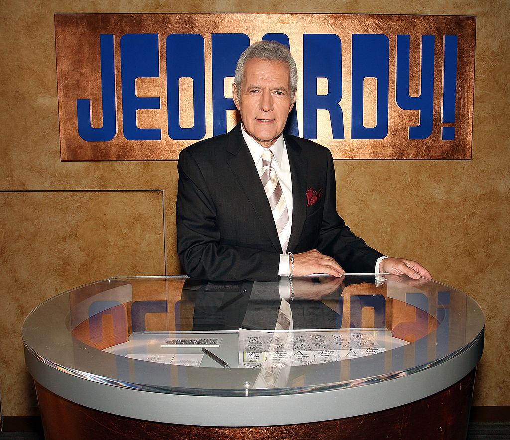 Alex Trebek attends the premiere of 'Jeopardy!' Season 28