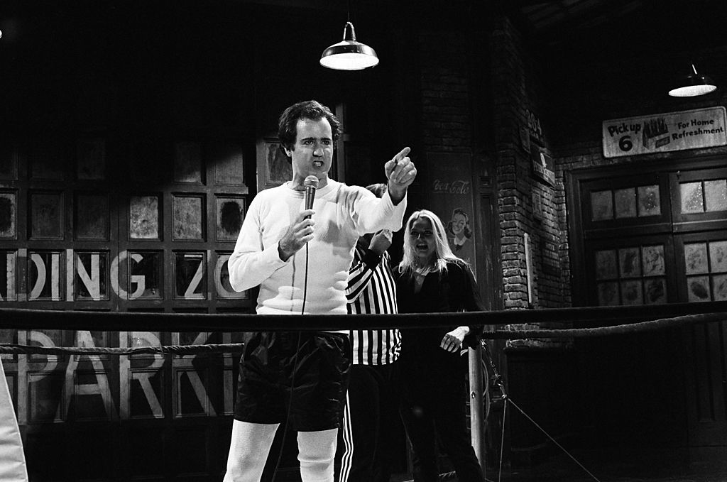 Andy Kaufman and Bob Zmuda on October 20, 1979
