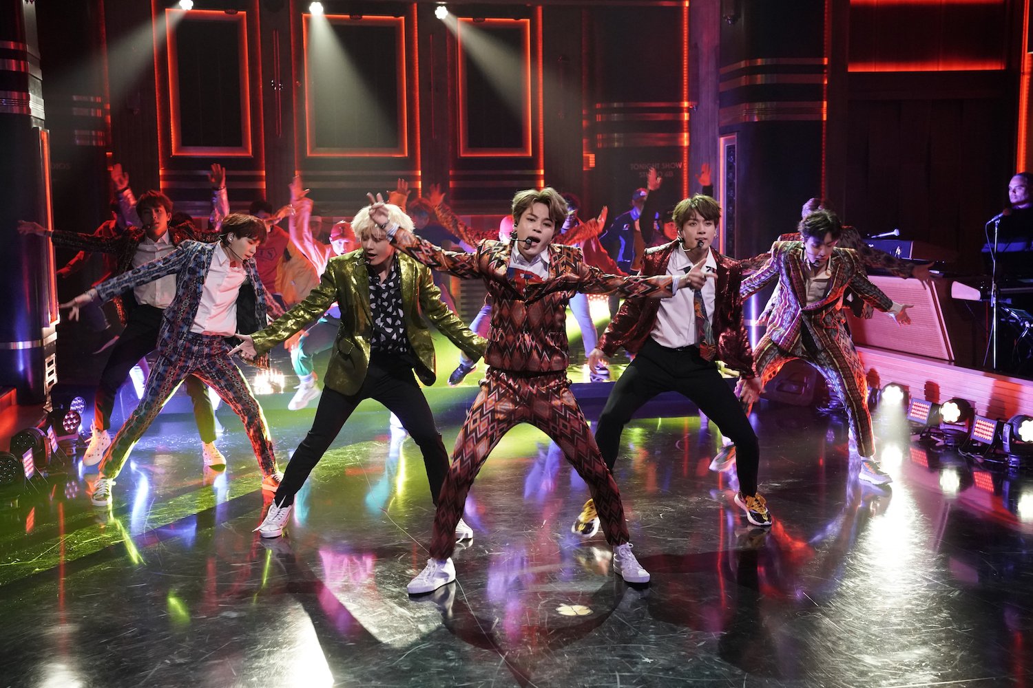 BTS performers on 'The Tonight Show Starring Jimmy Fallon'