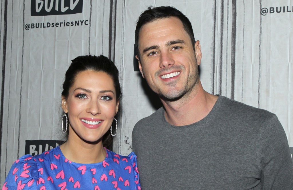 Becca Kufrin and Ben Higgins attend the Build Series to discuss "The Bachelor Live On Stage" Tour at Build Studio on January 29, 2020 in New York City.