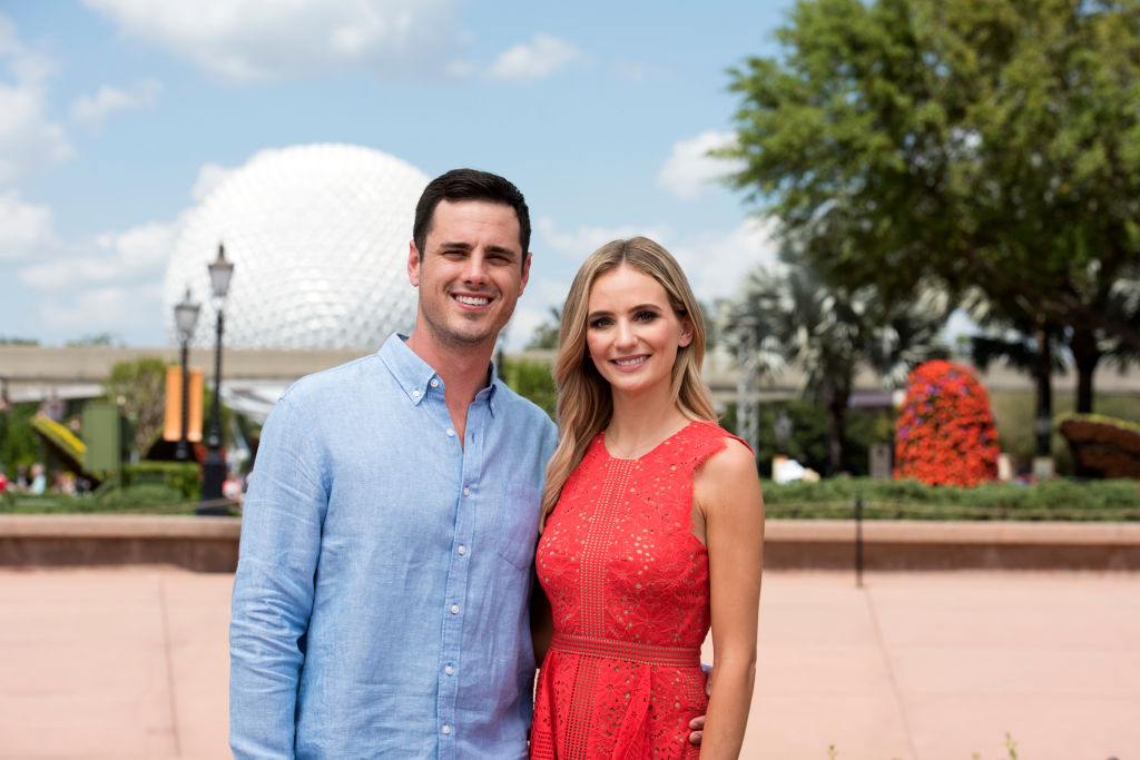 Bachelor alumni Ben Higgins and Lauren Bushnell at Freeform's "Disney's Fairy Tale Weddings"