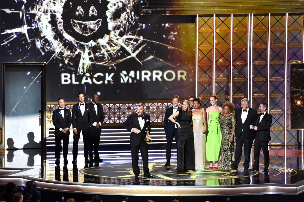 The cast and crew of 'Black Mirror' at the Emmy Awards