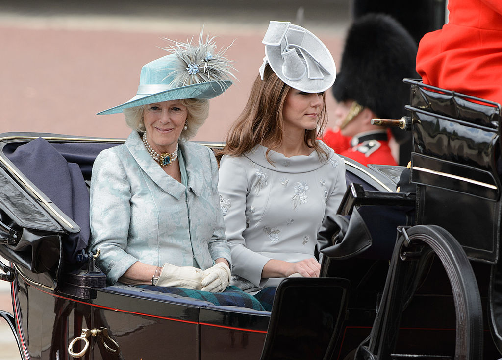 Camilla Parker Bowles and Kate Middleton at 2012 Trooping the Colour
