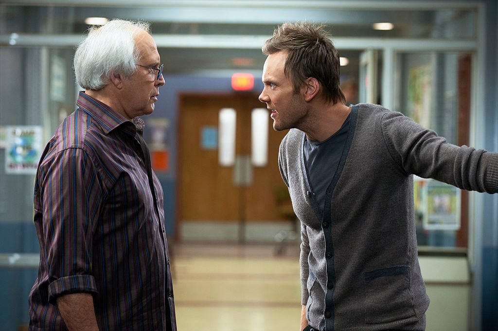 Chevy Chase and Joel McHale in Community