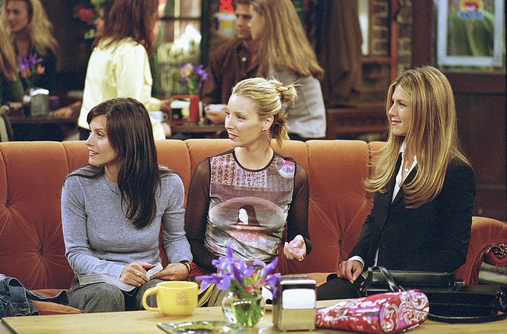 Courteney Cox as Monica Geller, Lisa Kudrow as Phoebe Buffay, and Jennifer Aniston as Rachel Green | NBCU Photo Bank