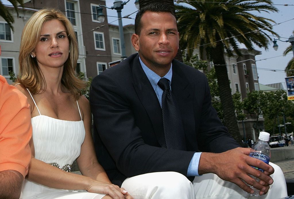 Cynthia Scurtis and Alex Rodriguez, slightly smiling
