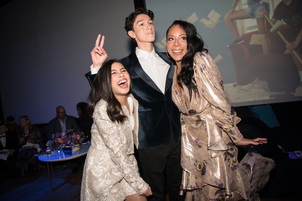 Tess Romero, Charlie Bushnell, and Selenis Leyva arrive at the Disney+'s 'Diary Of A Future President'