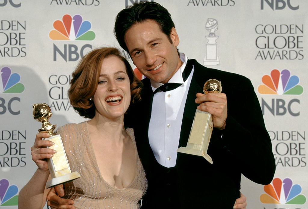 Gillian Anderson and David Duchovny on 'The X-Files
