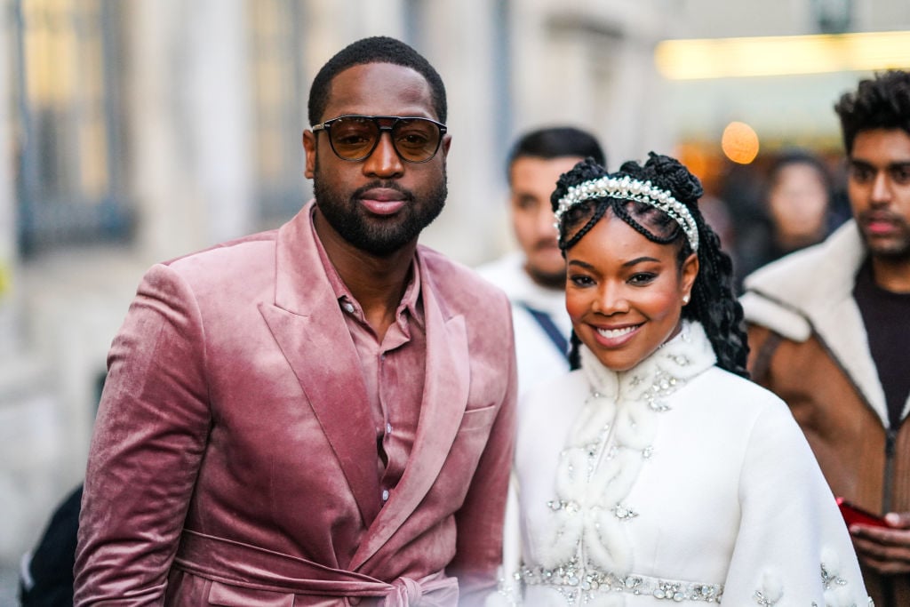 Dwyane Wade and Gabrielle Union at Paris Fashion Week