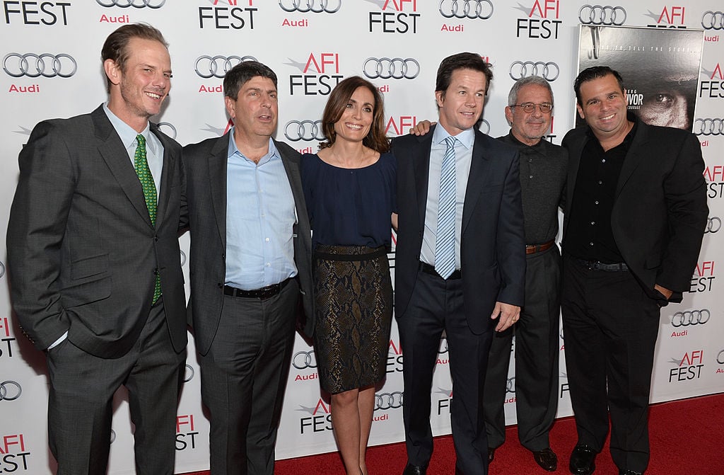 Peter Berg, Chairman of Universal Filmed Entertainment Jeff Shell, producer Sarah Aubrey, actor Mark Wahlberg, Ron Meyer, Vice-Chairman, NBCUniversal and producer Randall Emmett 