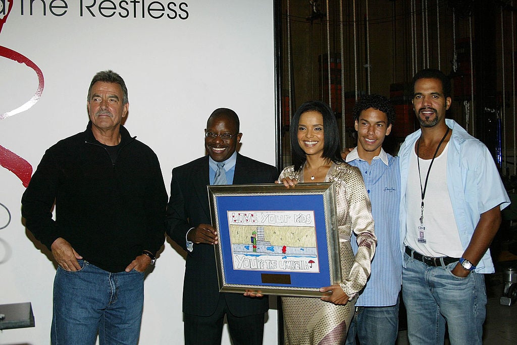 Eric Braeden, David Sanders, actors Victoria Rowell, Bryton James and Kristoff St. John