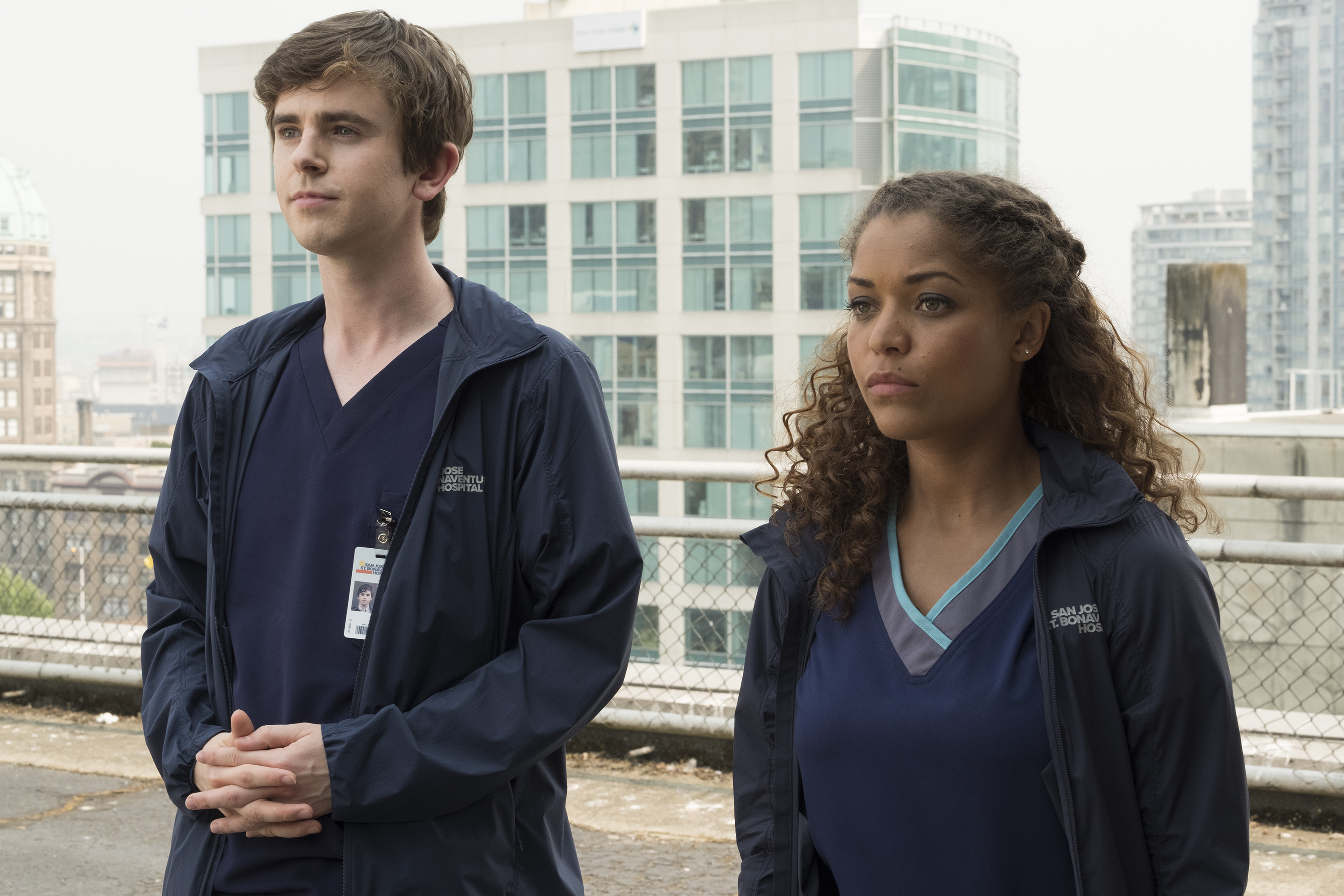 Freddie Highmore and Antonia Thomas | Jeff Weddell/Walt Disney Television via Getty Images