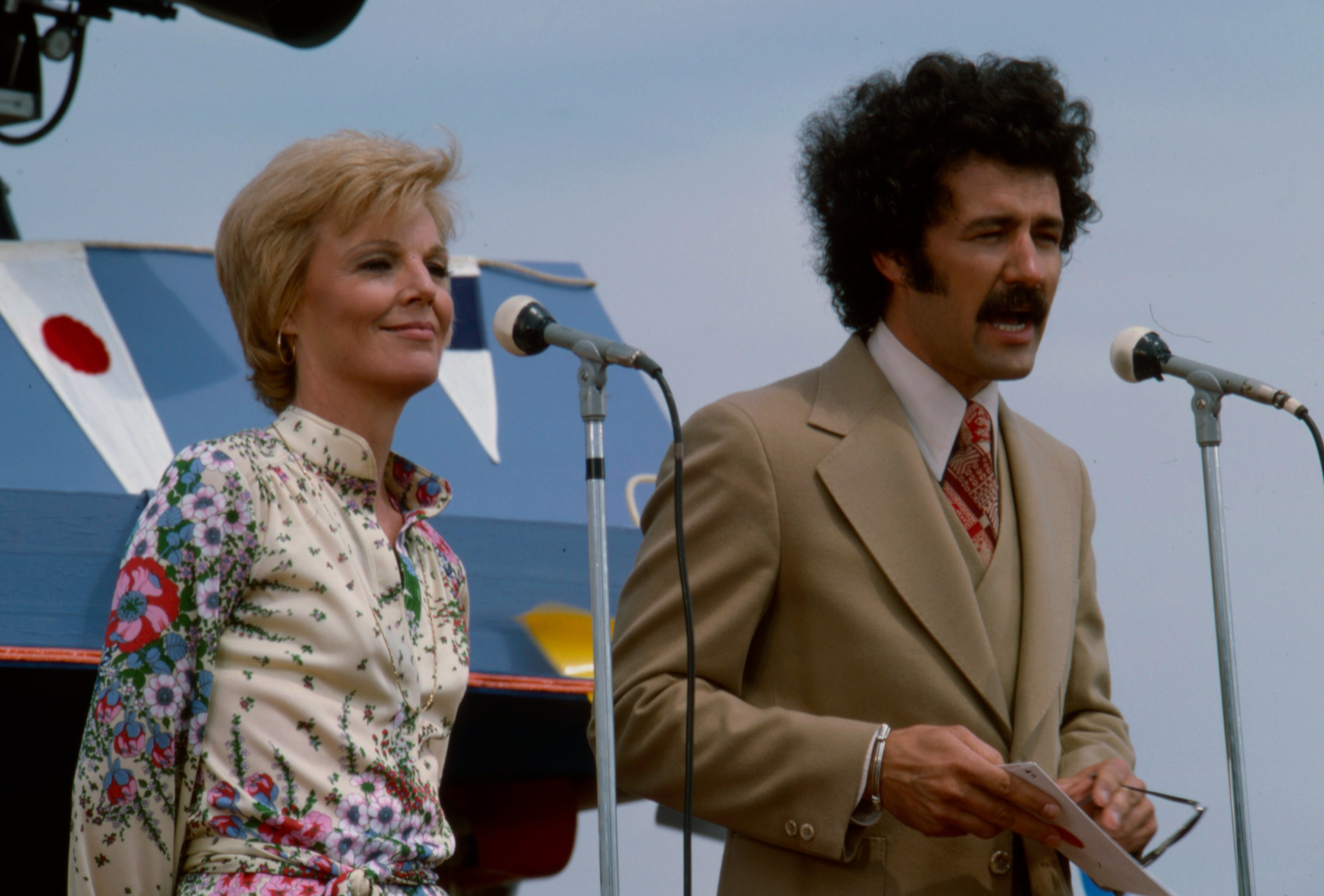 Alex Trebek (right) in 1975
