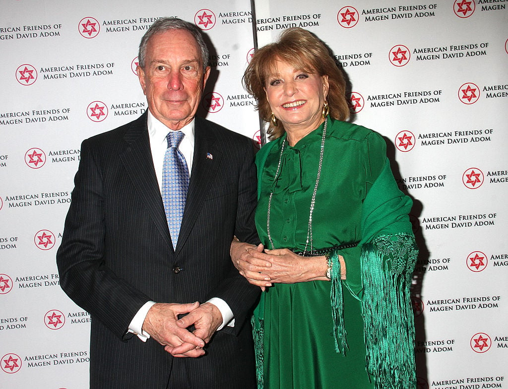 Former NYC Mayor Mike Bloomberg and Barbara Walters in 2014