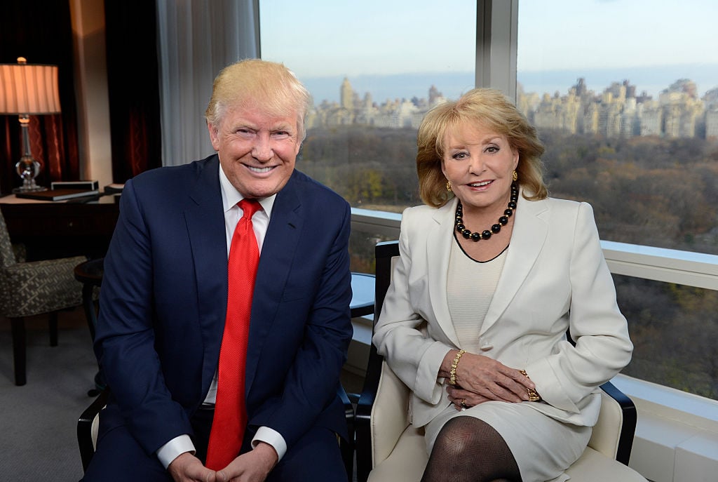 Donald Trump and Barbara Walters in 2015