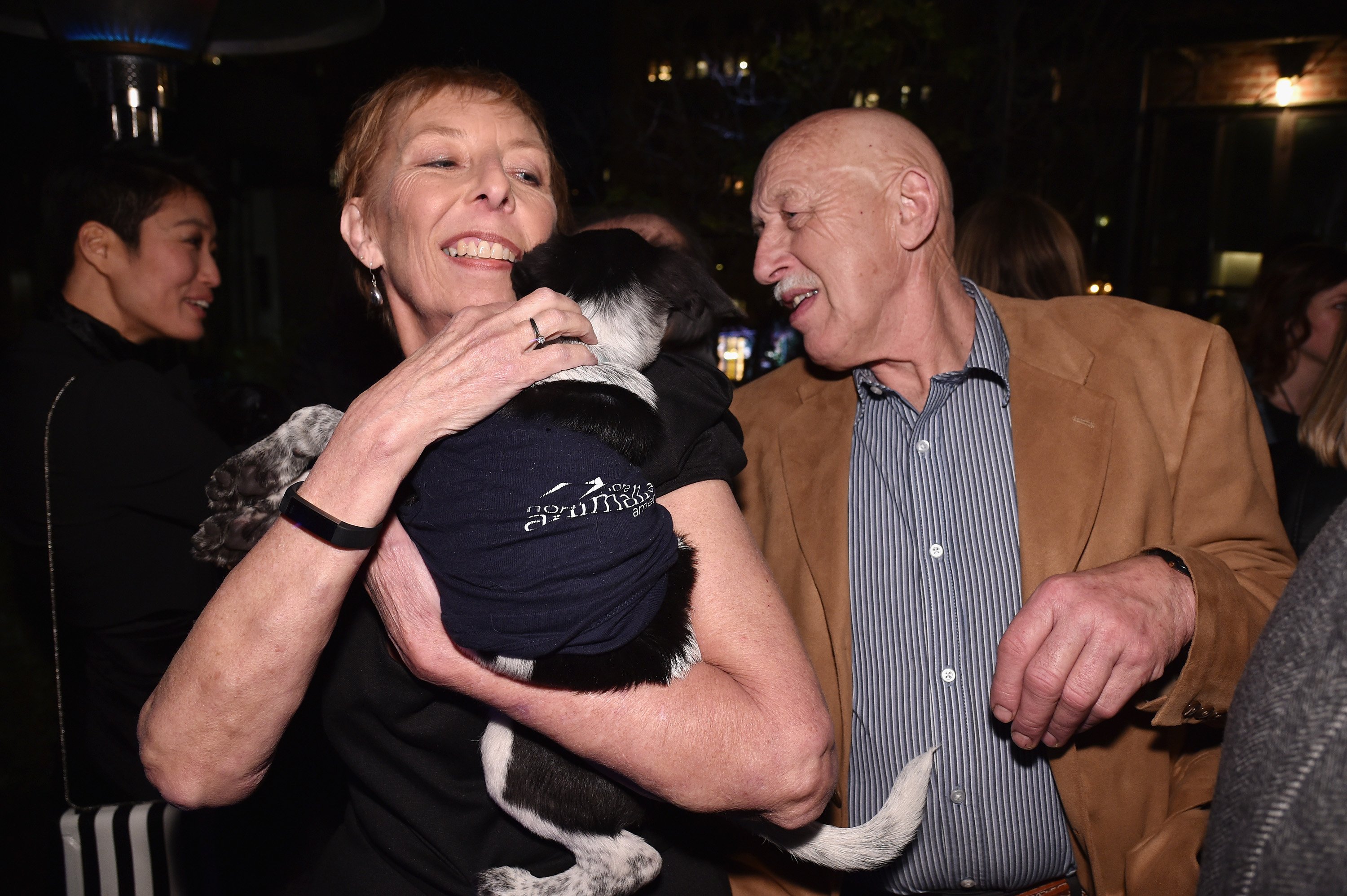 Diane Pol (left), Dr. Jan Pol, and a furry friend 