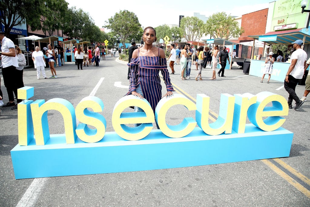 Issa Rae at a party for 'Insecure' in July 2017