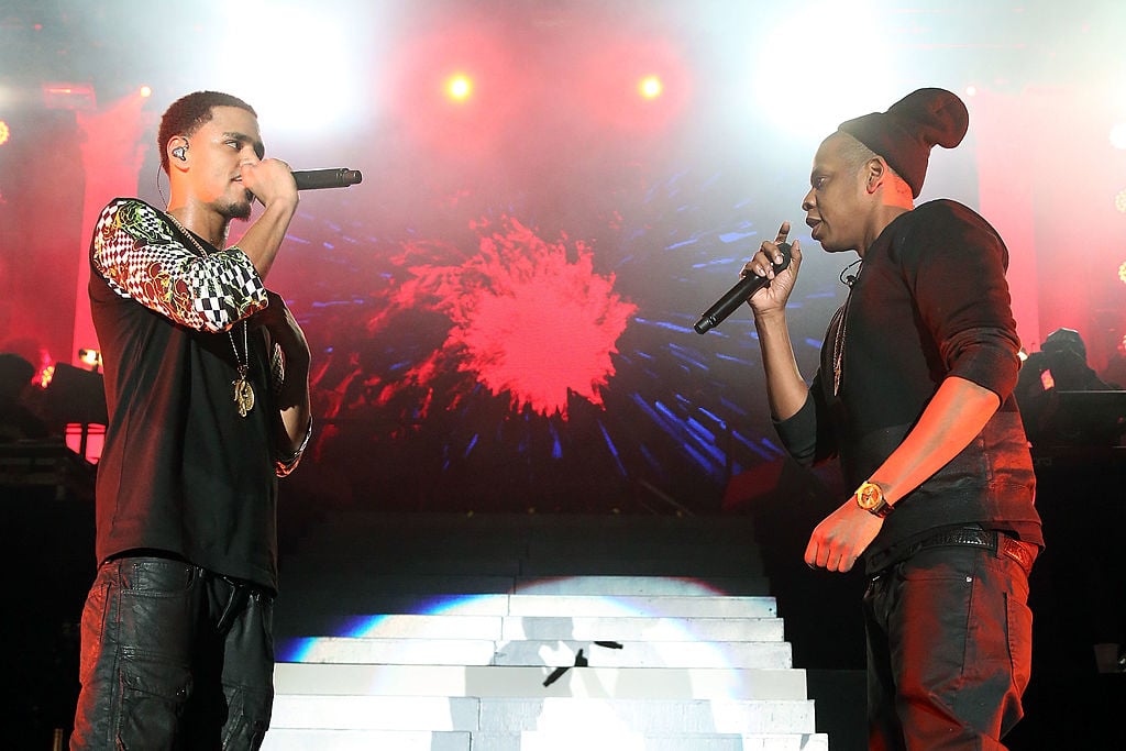 J. Cole and JAY-Z at a concert in January 2014