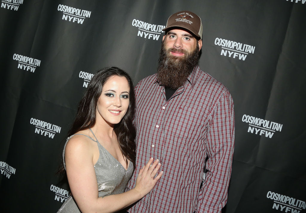 Jenelle Evans and David Eason pose at the Cosmopolitan New York Fashon Week #Eye Candy event After Party at Planet Hollywood