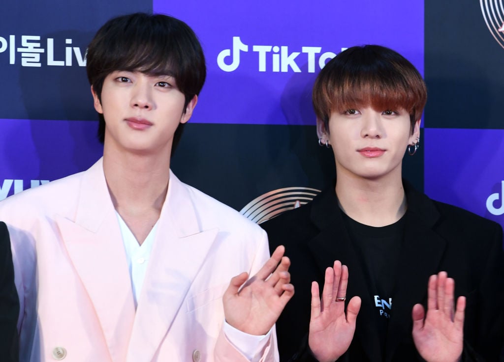 Jin and Jungkook of BTS  