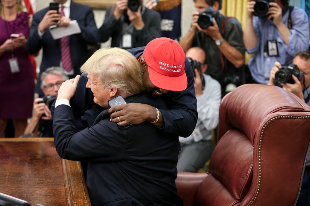 Kanye West and Donald Trump in October 2018 