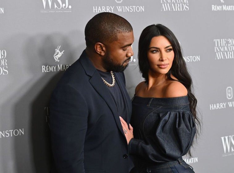 Kanye West and Kim Kardashian