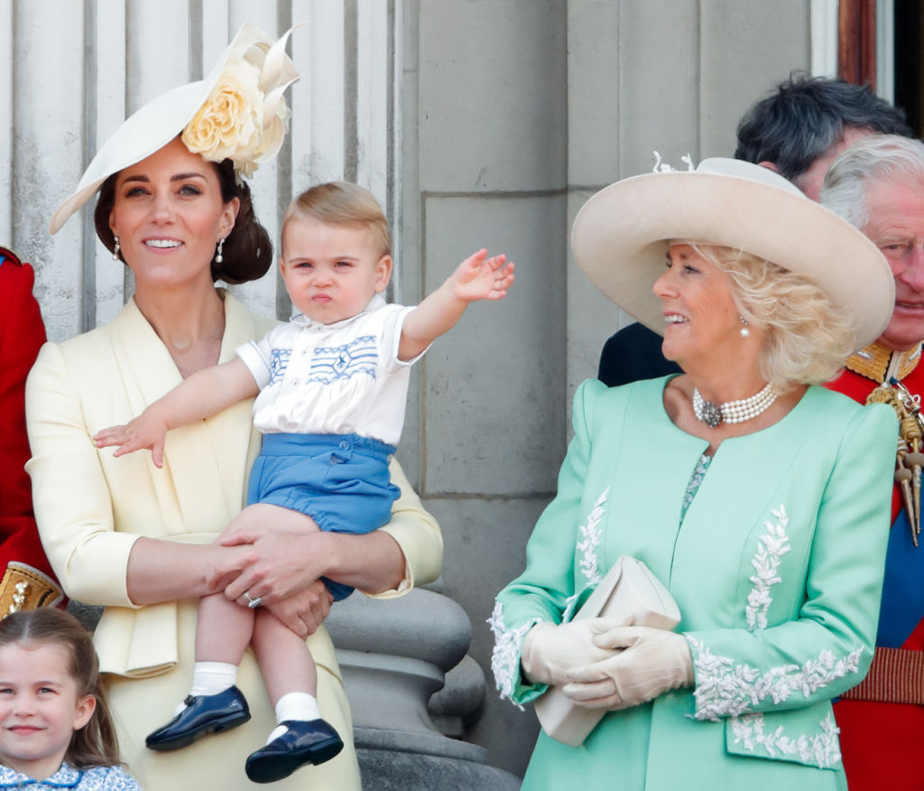 Kate Middleton, Prince Louis, and Camilla Parker Bowles at 2019 Trooping the Colour