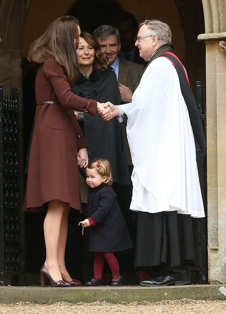 Kate Middleton, Princess Charlotte, the Middleton family, and the royal family attend church on Christmas Day 2016