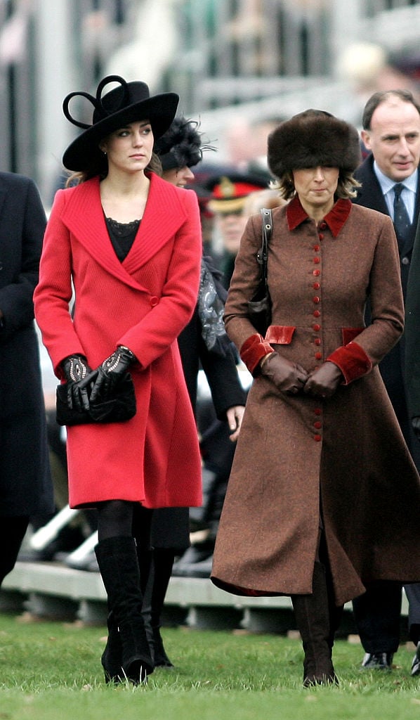 Kate Middleton and Carole Middleton at Prince William's graduation from the Sandhurst Military Academy, 2006