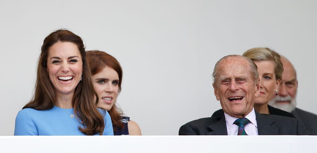 Kate Middleton and Prince Philip attend lunch to celebrate Queen Elizabeth II's 90th birthday