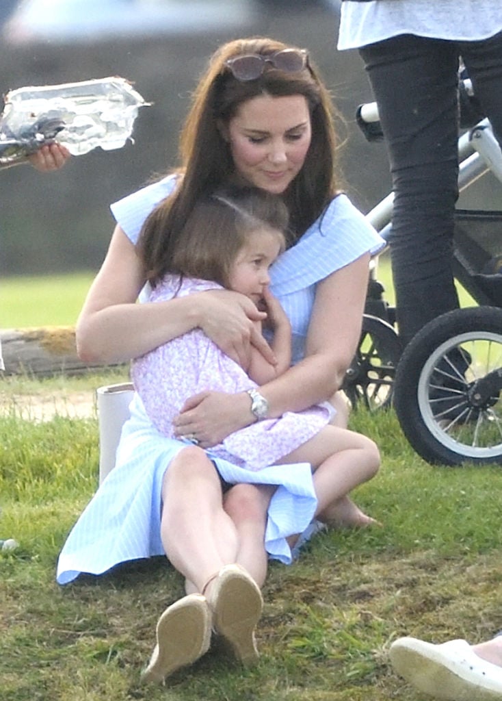 Kate Middleton embraces Princess Charlotte at Maserati Royal Charity Polo Trophy in 2018
