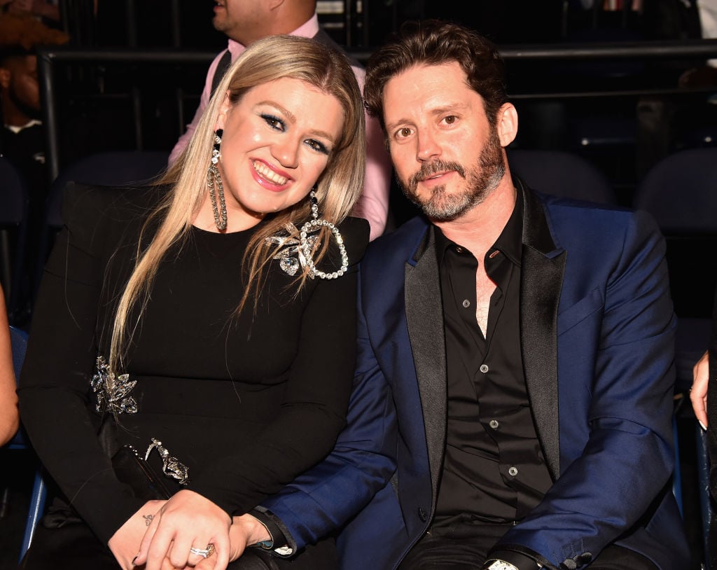 Kelly Clarkson and Brandon Blackstock attend the 2018 CMT Music Awards