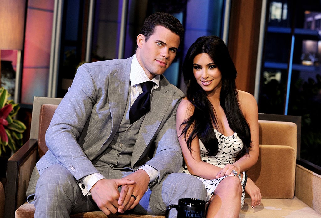 Kim Kardashian and Kris Humphries appearing on TV