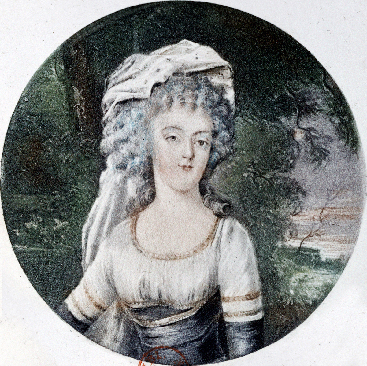Portrait of Marie Antoinette in vignette form