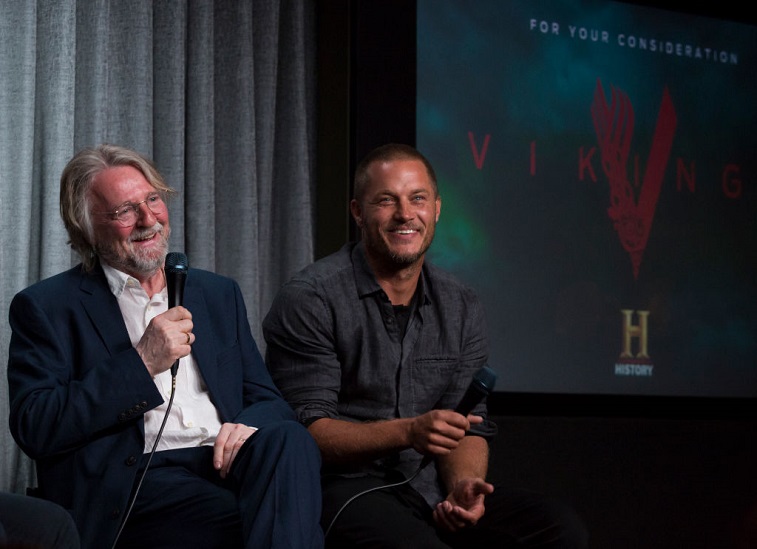 Michael Hirst and Travis Fimmel