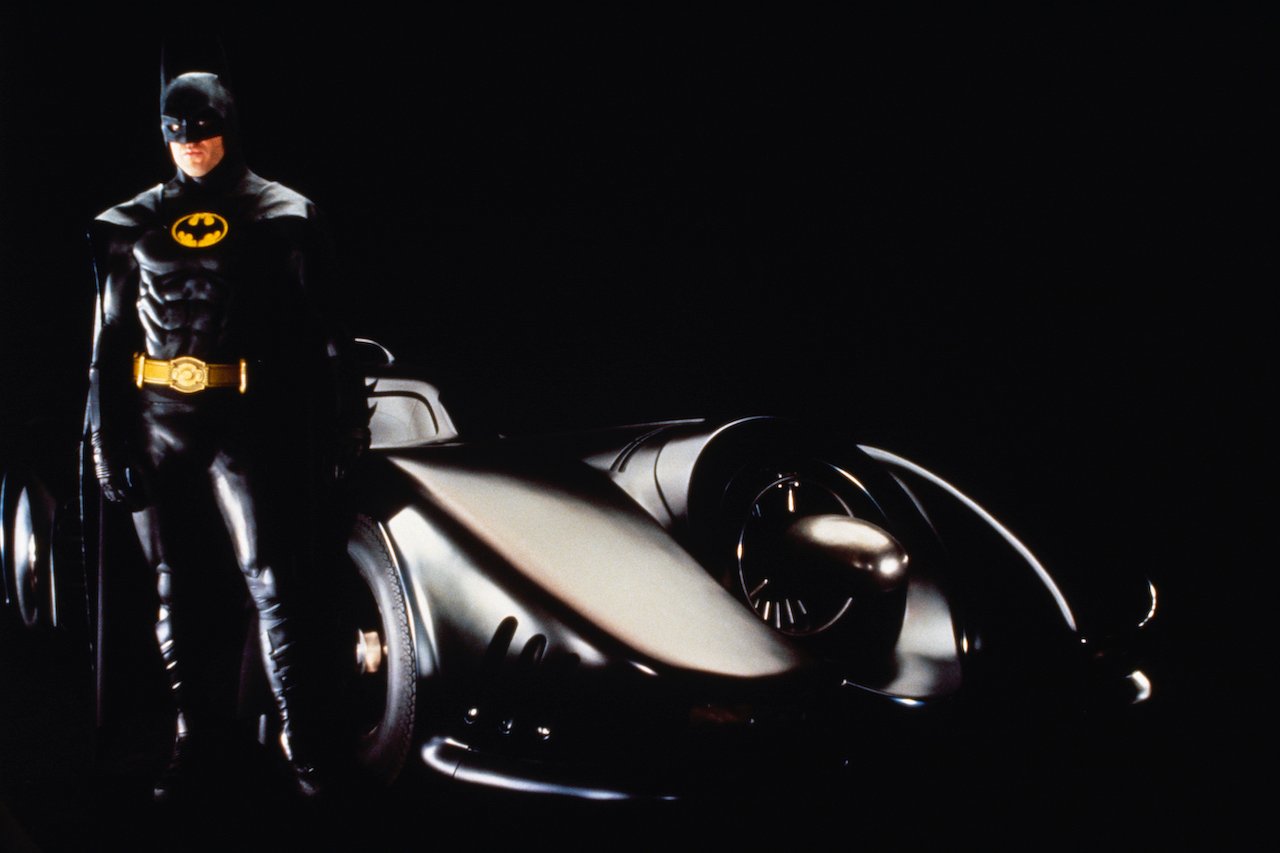 Michael Keaton on the set of 'Batman'