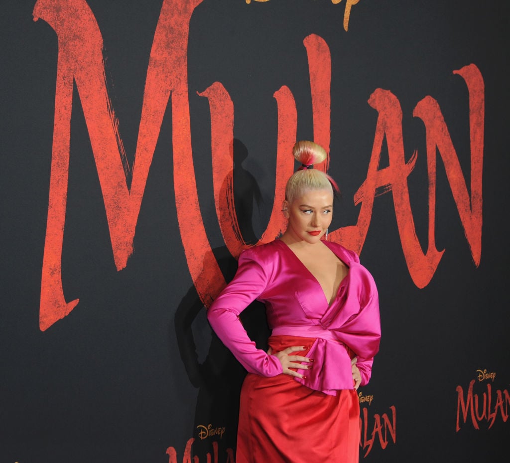 Christina Aguilera arrives for the Premiere Of Disney's 'Mulan'