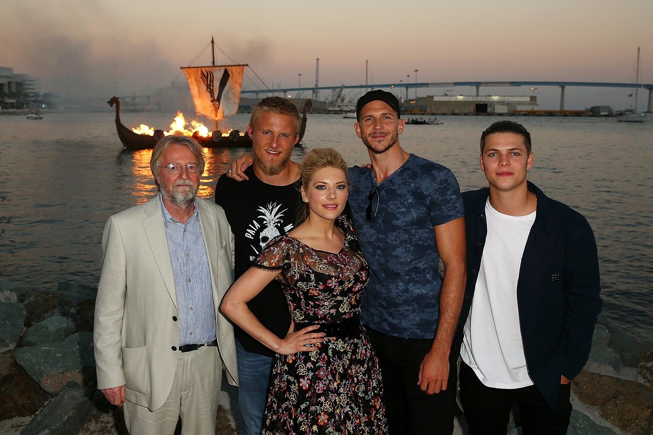Michael Hirst, Alexander Ludwig, Katheryn Winnick, Gustaf Skarsgard, and Alex Hogh Andersen