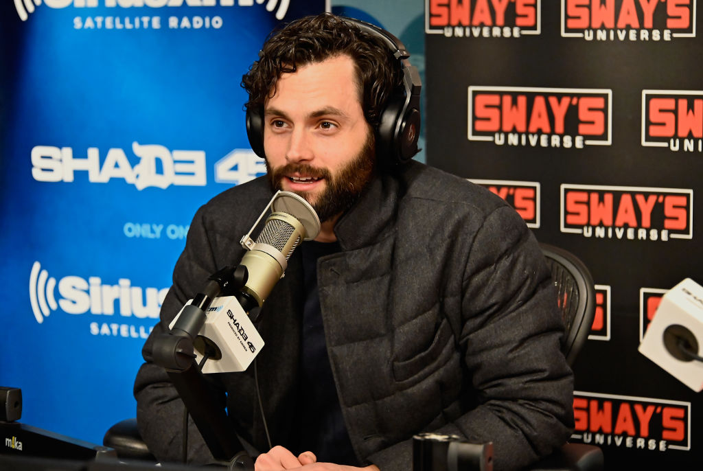 Actor Penn Badgley visits 'Sway in the Morning' hosted by SiriusXM's Sway Calloway on Eminem's Shade 45 at the SiriusXM Studios on February 04, 2020 in New York City.