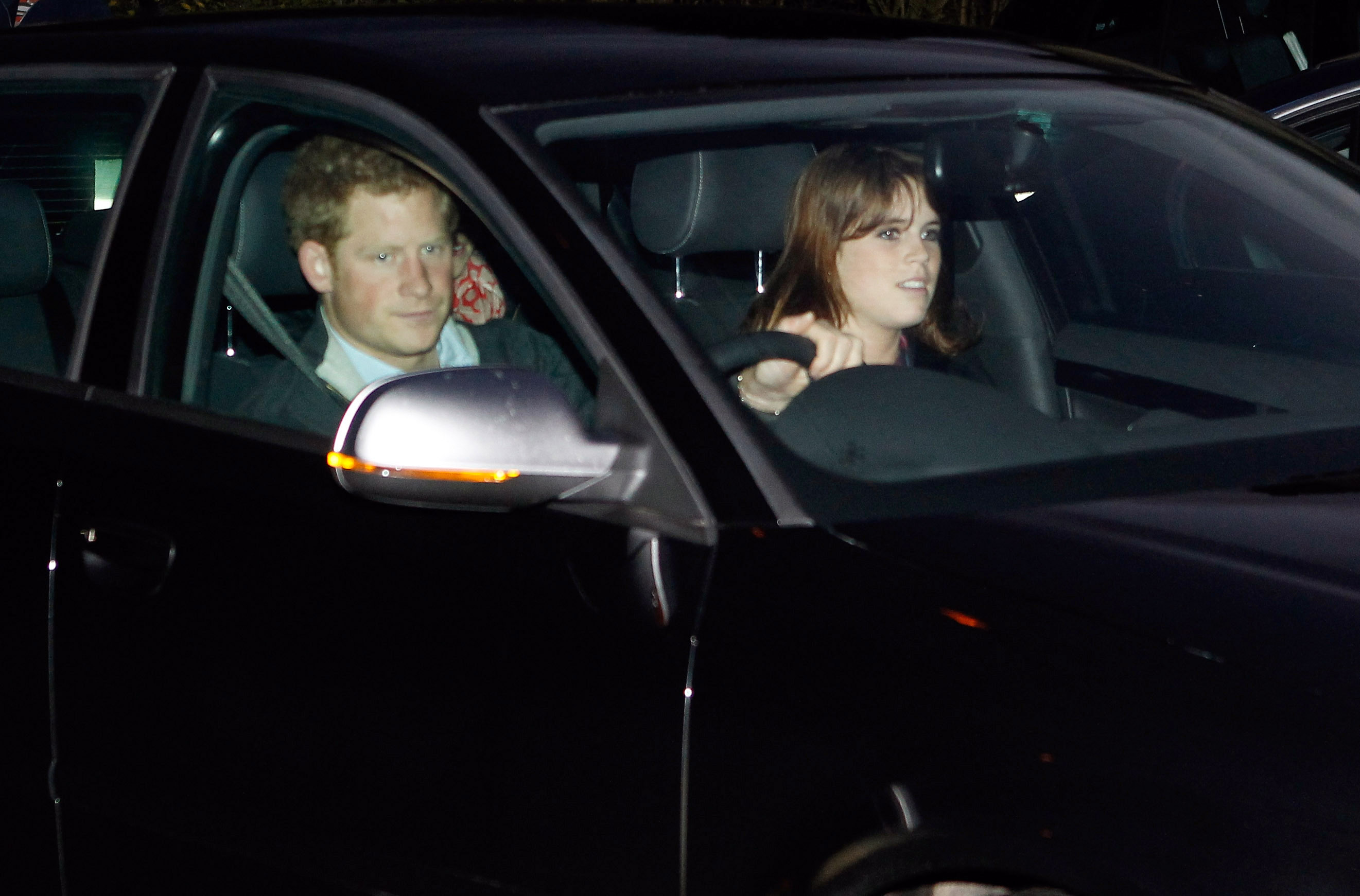 Prince Harry drives him and Princess Eugenie