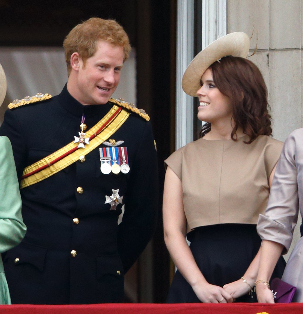 Prince Harry and Princess Eugenie at 2015 Trooping the Colour
