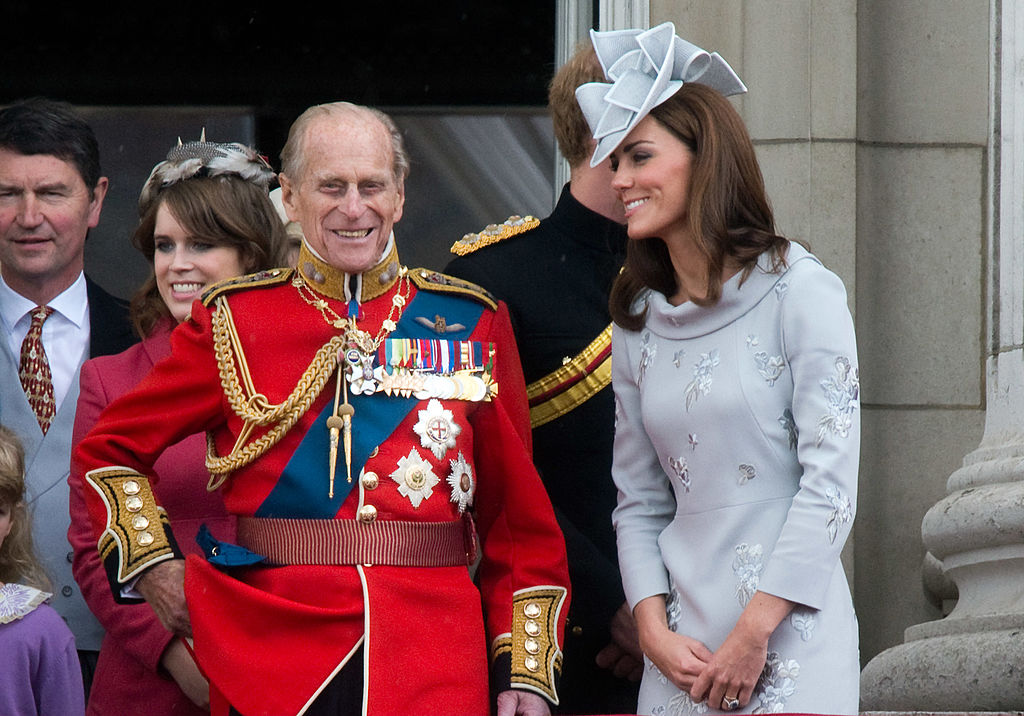 Prince Philip and Kate Middleton attend 2012 Trooping the Colour
