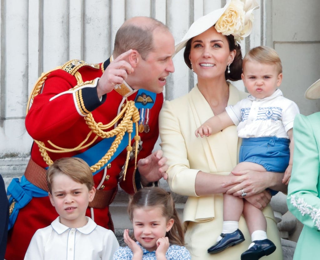 Prince William, Kate Middleton, Prince Louis, Prince George, and Princess Charlotte