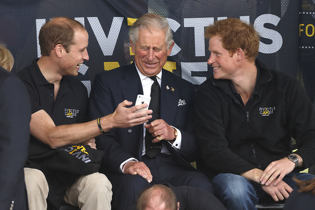 Prince William, Prince Charles, and Prince Harry at the 2014 Invictus Games