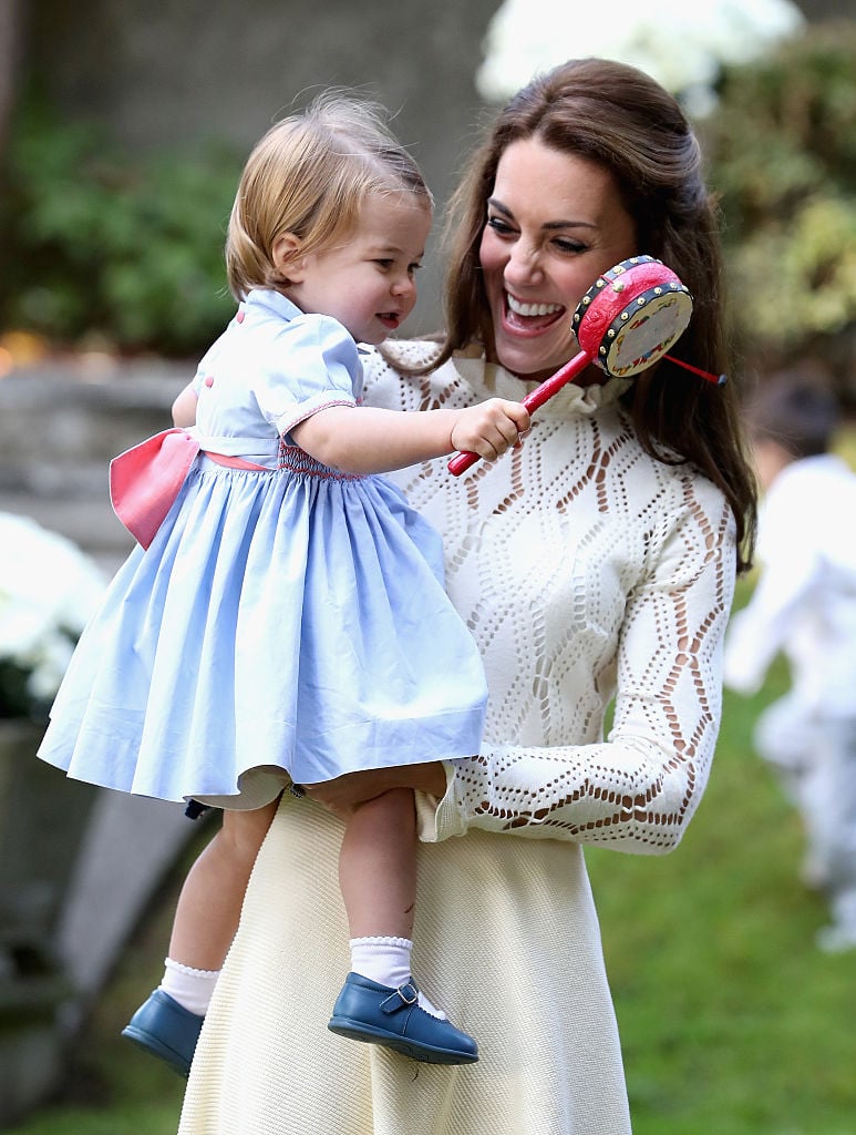 Princess Charlotte and Kate Middleton at a children's party in Canada, 2016