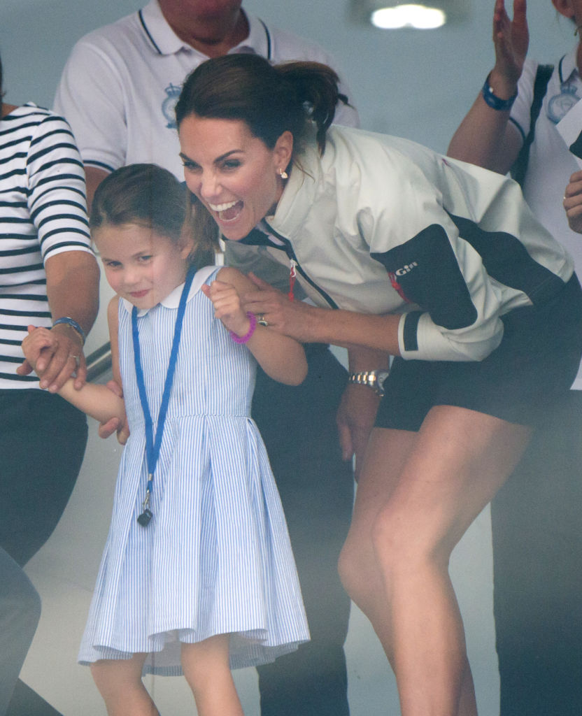 Kate Middleton and Princess Charlotte attend the 2019 King's Cup Regatta