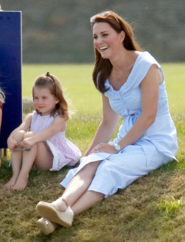 Princess Charlotte and Kate Middleton at the Maserati Royal Charity Polo Trophy, 2018