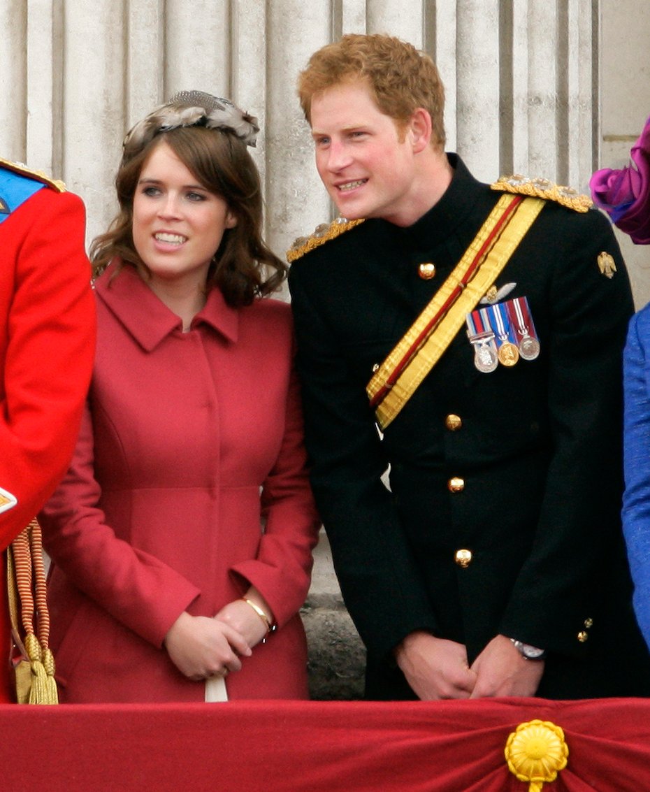 Princess Eugenie and Prince Harry attend 2012 Trooping the Colour