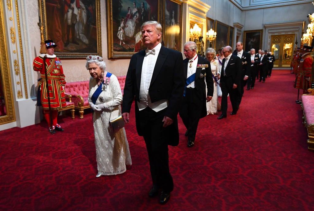 Queen Elizabeth II and President Donald Trump